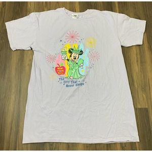 VTG Y2K NYC World of Disney Minnie Mouse cotton graphic sleep t-shirt, OS